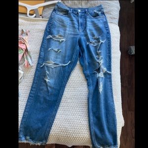 American Eagle Ripped Mom Jeans